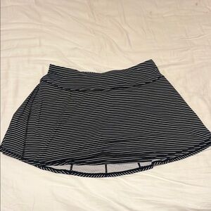 Navy and White Striped Women's Tennis Skirt